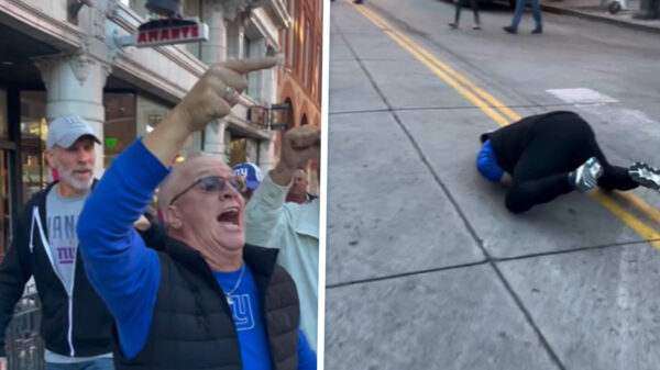 Man schreeuwt 'God bless Trump' en wordt keihard getackeld door linkse activist