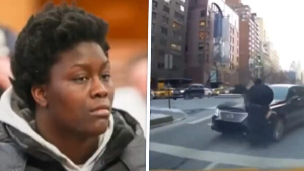 Waanzin: Vrouw rijdt tegen het verkeer in en ramt opzettelijk agent van de weg