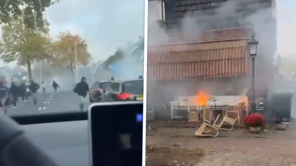 Veldslag: Hooligans PEC Zwolle slopen café In de Gauwe Geit in Nijverdal