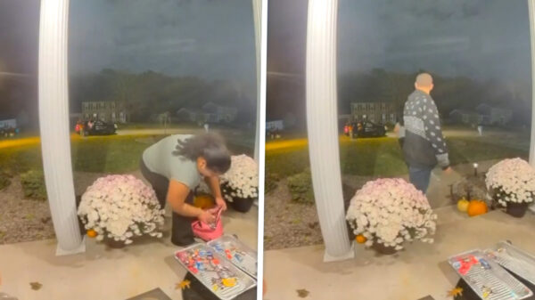 Grijpgrage trut trekt snoepbak in één keer leeg tijdens Halloween