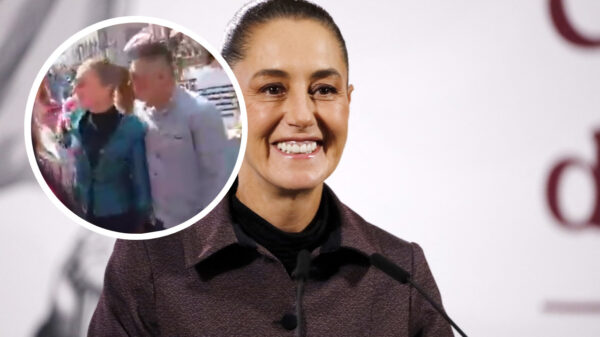 Handtastelijke zatlap probeert voorgevel van Mexicaanse president te grijpen