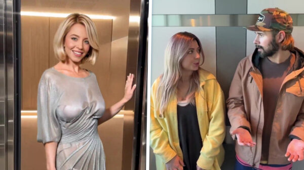 Kerel moet vechten voor zijn leven als Sydney Sweeney de lift in stapt