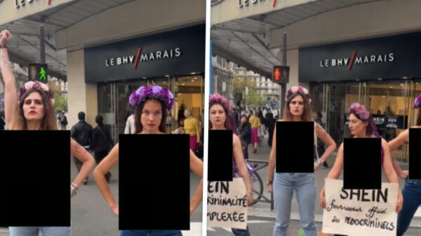 Franse feministen protesteren topless tegen verkoop van dubieuze kinderpoppen