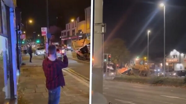 Straalbezopen Brit steelt bulldozer en gaat op slooptocht door Wolverhampton