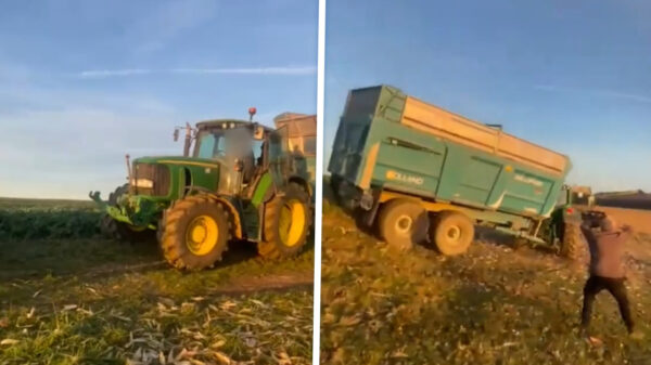 Pislinke boer sloopt geparkeerde auto's van jagers in het Franse Aouze