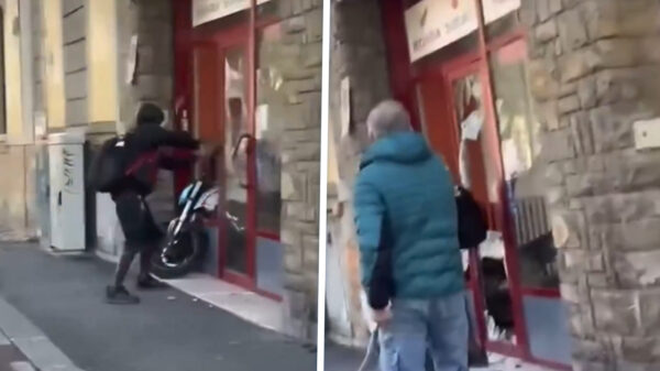 Inbreker slaat winkel aan gort in Florence, omstander grijpt op originele wijze in
