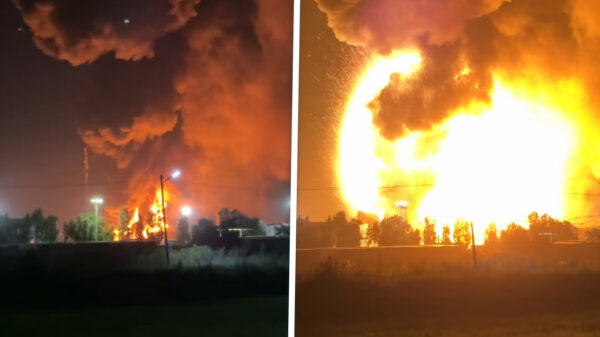 Gigantisch grote explosie op een bedrijventerrein bij Buenos Aires