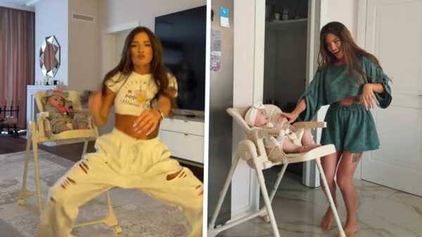 Anastasiya Malisheva weet hoe ze haar publiek... Uhm, baby vermaakt