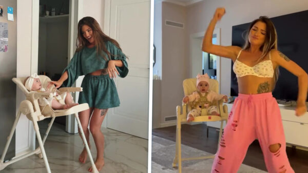 Anastasiya Malisheva weet hoe ze haar publiek... Uhm, baby vermaakt