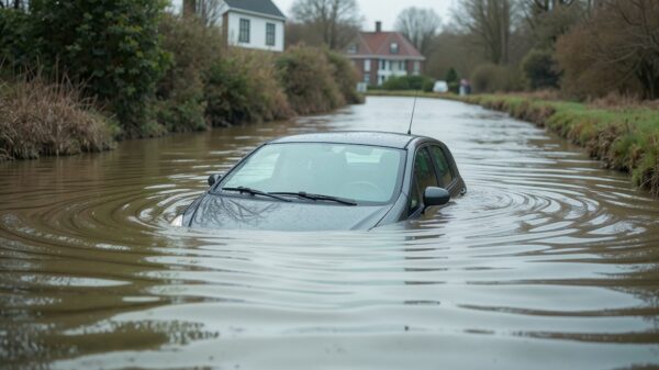 Eerste rijles valt in het water: Auto belandt in sloot in Dedemsvaart