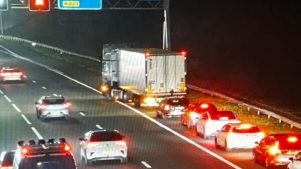 Maffende chauffeur op A12 en veroorzaakt nepfile bij afrit Veenendaal