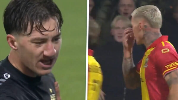 Sneijder pislink op Victor Edvardsen na spottend neusgebaar in Europa League
