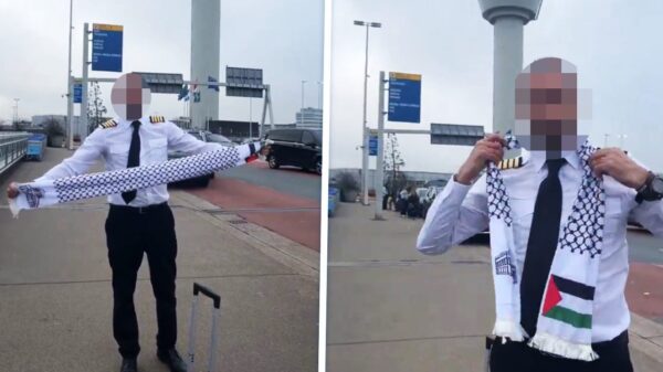 Mensen over de zeik dankzij 'nieuwe piloot' met sjaaltje op Schiphol