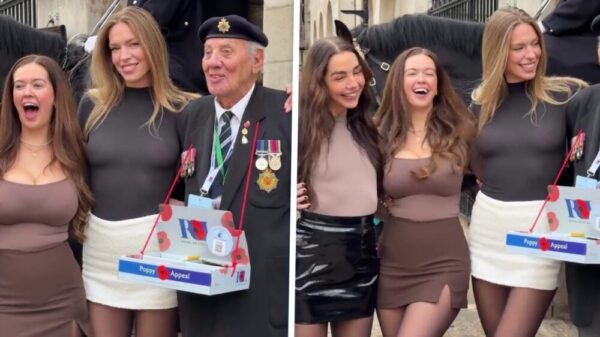 King’s Guard-momentje voor veteraan wordt bruut gekaapt door 3 vrouwen