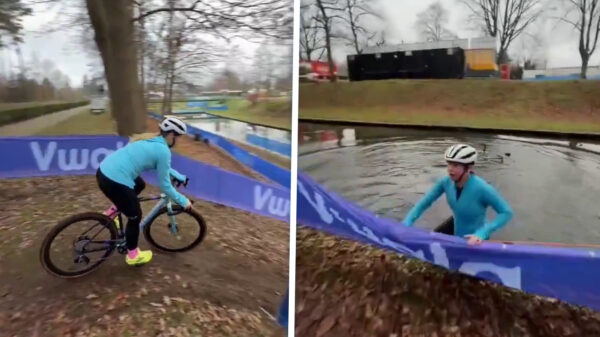 Stien Edlund gaat 'Turbo Crossen' en katapulteert zichzelf de sloot in