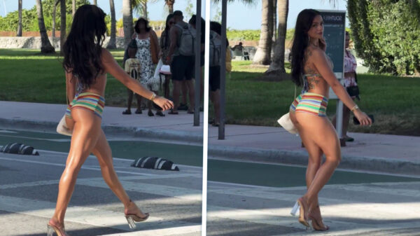 Goedemorgen: Señorita trekt behoorlijk wat bekijks bij het oversteken