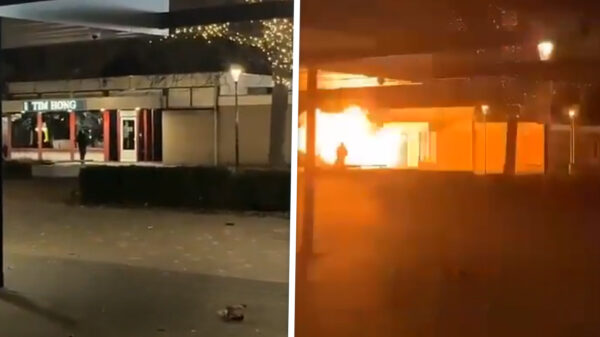 Kansenparels gooien brandbom naar binnen bij Chinees in Vlaardingen