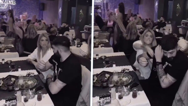 Jaloerse vriendin deelt tik uit als hij te lang naar danseres gluurt