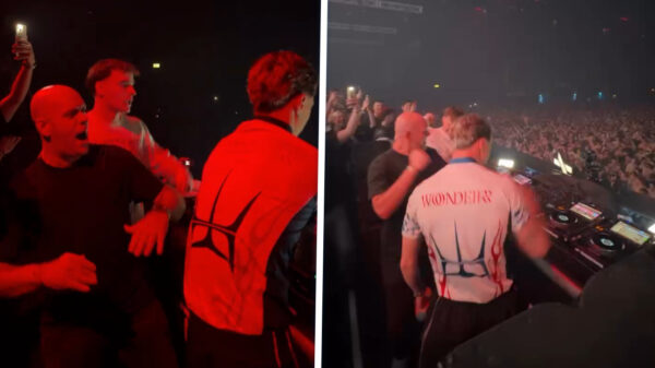 Michael van Gerwen ging lekker los op podium van technofeestje Tegendraads