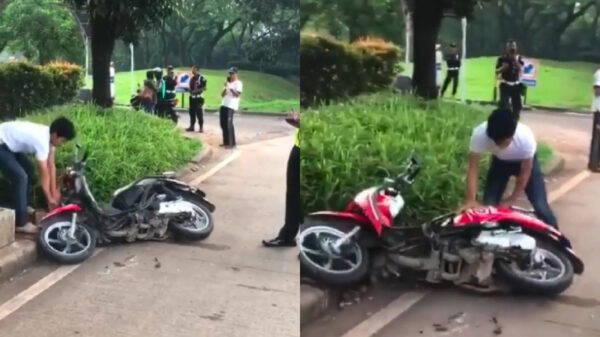 Emotioneel instabiele Aziaat sloopt motor nadat hij een boete krijgt