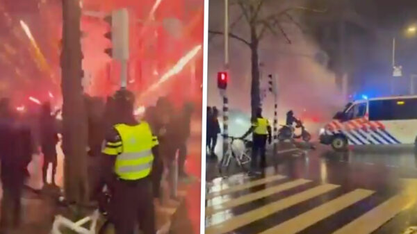 Politie en ME bekogeld in Schilderswijk Den Haag na winst Marokko in Afrika Cup