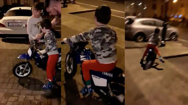 Beste idee van de week: je koter op een speelgoedmotor zetten