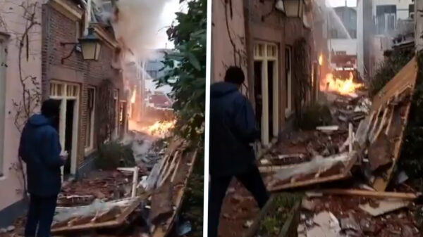 Eerste beelden uit Utrecht: brand en meerdere explosies in het centrum