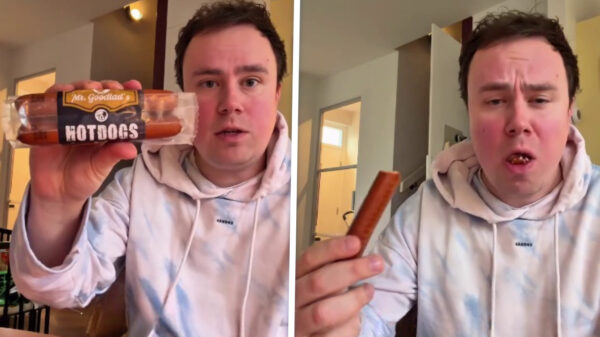 Snackspert gaat viraal nadat hij een hotdog voor honden naar binnen werkt