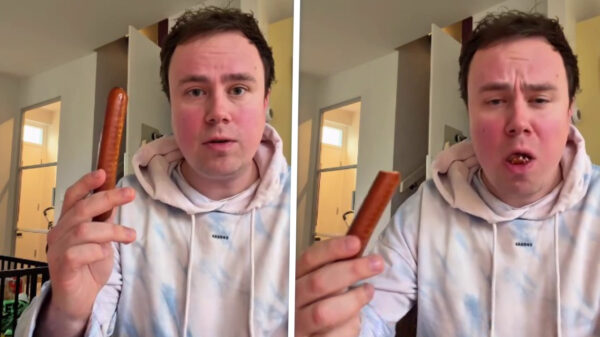 Snackspert gaat viraal nadat hij een hotdog voor honden naar binnen werkt