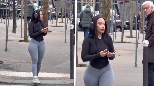 Opa kijkt tóch nog even een keer om als ze in yogabroek voorbijkomt