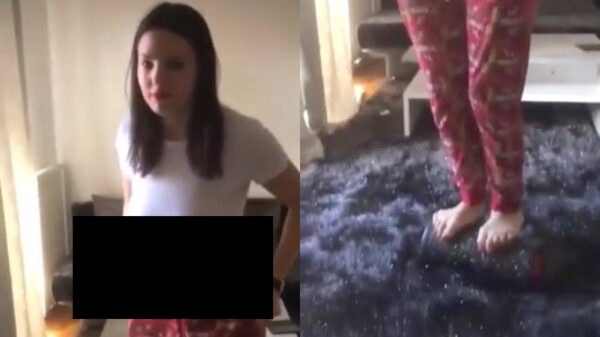 Deze dame is ondanks haar hangjongeren prima in balans