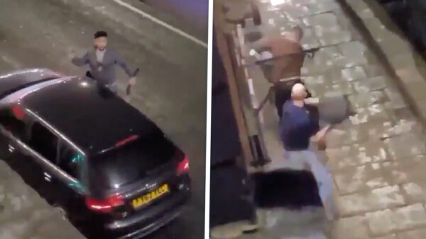 Engelse voetbalfans rekenen genadeloos af met machete-zwaaiende gek