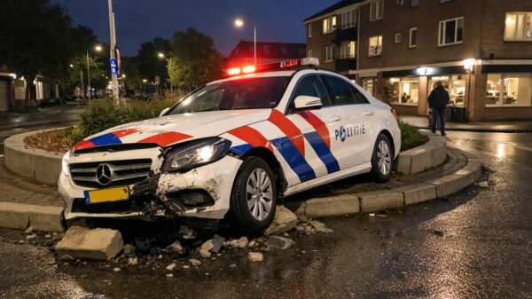 Achtervolging vanaf Oegstgeest eindigt in dubbele crash en aanhouding