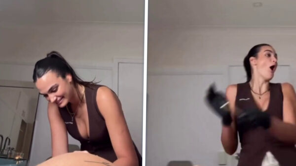 Schoonheidsspecialist krijgt verrassing midden in intieme ontharingsessie