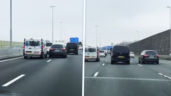 A2-Terreur: Bestelbus-Sjonnie en Poolse(?) automobilist vechten het uit