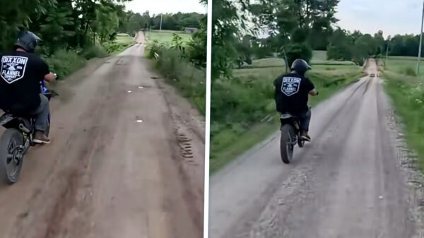 Even lekker crossen op de brommer eindigt vol gas op z'n plaat