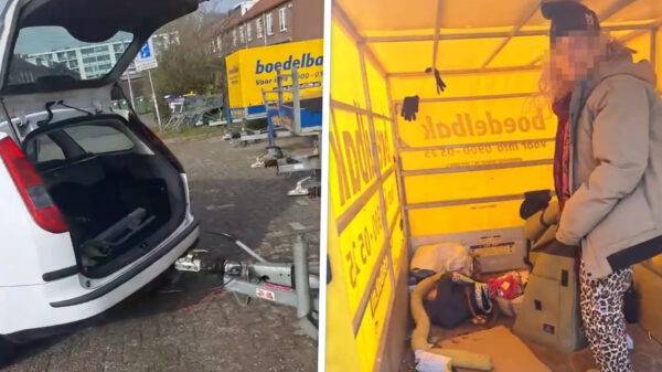 Als je een boedelbak huurt weet je nooit wie of wat je binnenin vindt