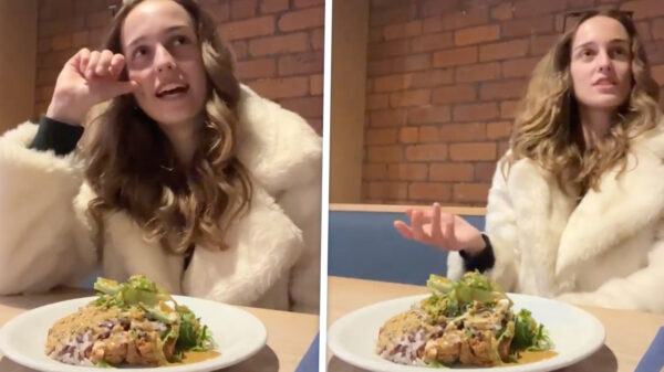 Verwende foodfluencer eist nieuwe maaltijd nadat eten koud is dankzij review