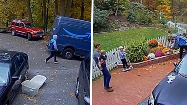 Amazon-bezorger vergeet iets belangrijks bij het pakketjes afleveren