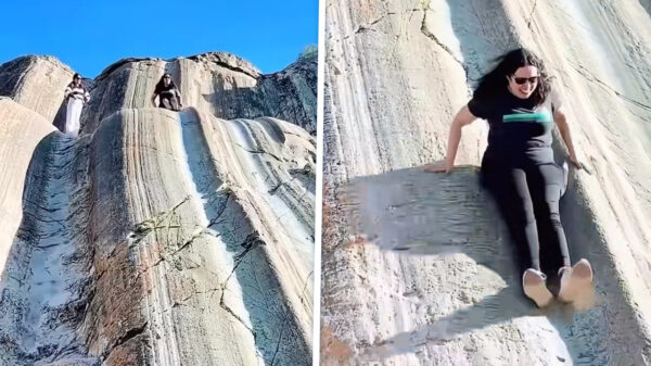 Toeriste dacht ff een Inca-glijbaan te pakken, ging niet echt soepeltjes