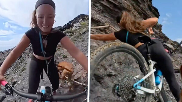 Influencer Cecilia Sopeña filmt haar bijna fatale val van Spaanse klif