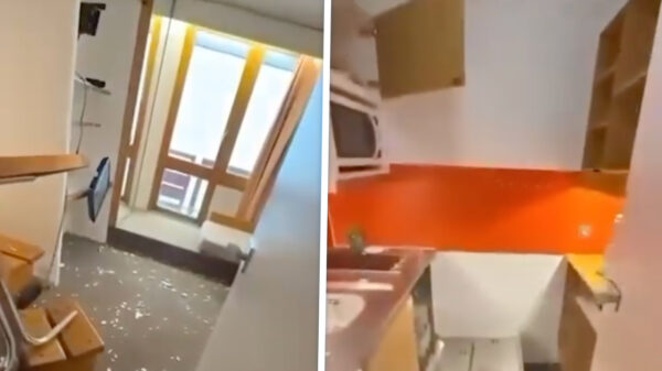 Beelden: 'Nederlandse studenten slopen complete hotelkamer in La Plagne'
