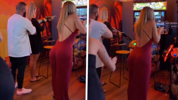 Daar heb je nou vriendinnen voor: Jurk even terug tussen de bilnaad proppen