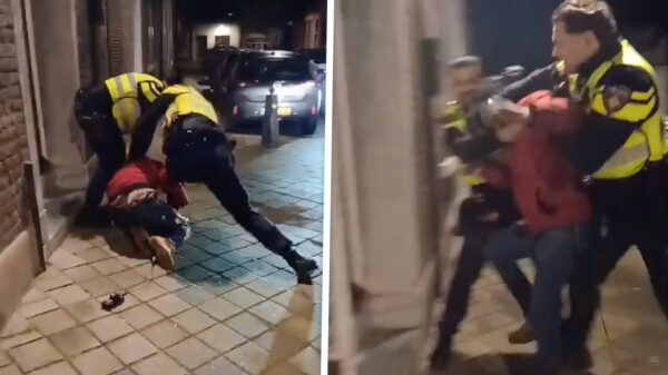 Grote bek van wildplasser wordt meteen afgestraft door politieagenten