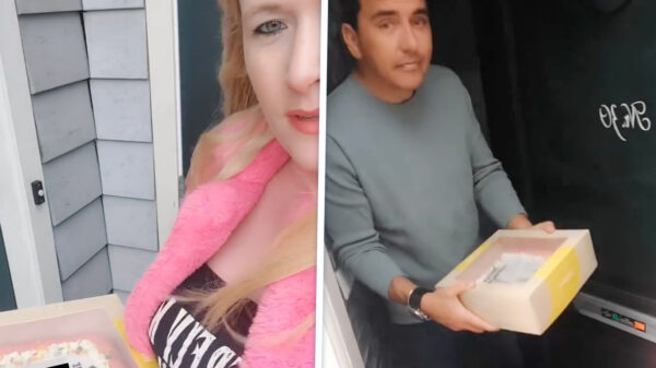 IrisQueen verrast nieuwe buurman Jan Smit met een pikante welkomsttaart