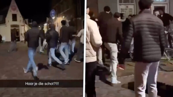 Vechtpartij door laffe kopschoppers en gelost schot in centrum Schagen