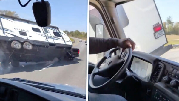 Sleurhut zegt “dikke doei" en gaat bijna op z’n kant midden op de snelweg