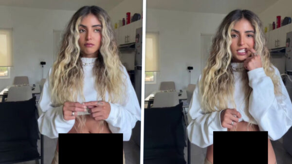 Blonde dansmarieke stuurt scheermes op vakantie en laat matje groeien