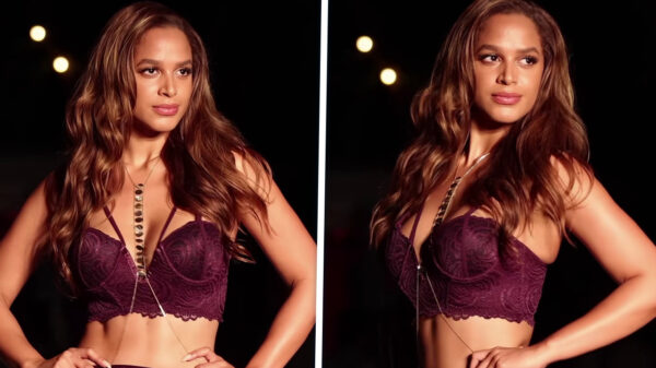 Dorimi Pineda is niet vooruit te branden en waggelt in slow motion over catwalk