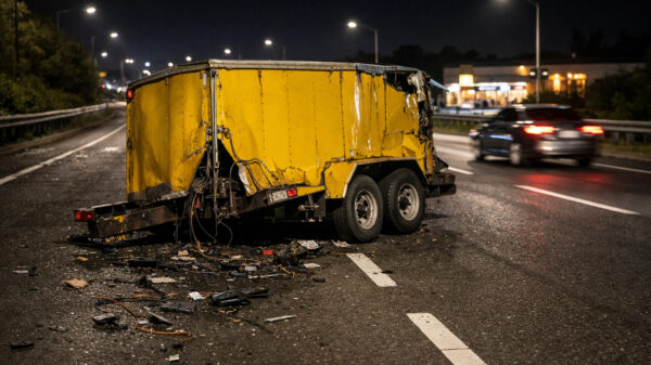 Vrachtwagen klapt op pijlwagen op A28 bij Zwolle, snelweg vol brokstukken